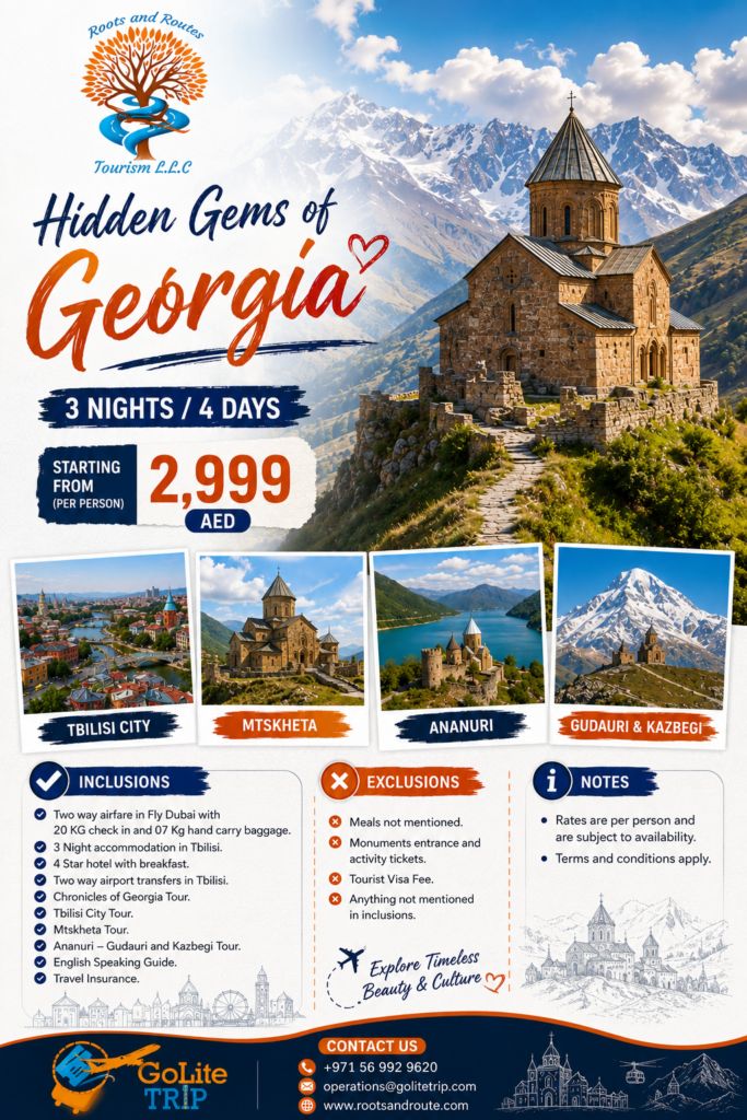 Hidden Gems of Georgia for affordable travel packages, ticket booking, and hotel booking
