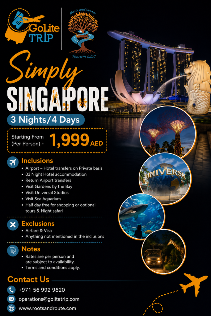 Simply Singapore for affordable travel packages, ticket booking, and hotel booking